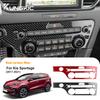 For Kia Sportage 2017 2018 2019 2020 2021 Real Soft Carbon Fiber Sticker LHD Car Central Control Button Panel Interior Trim