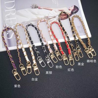 Xiaoxiangfeng Leather Metal Chain Mobile Phone Lanyard Short Handbag Bag Keychain Pendant Anti-loss Strong Gasket Female