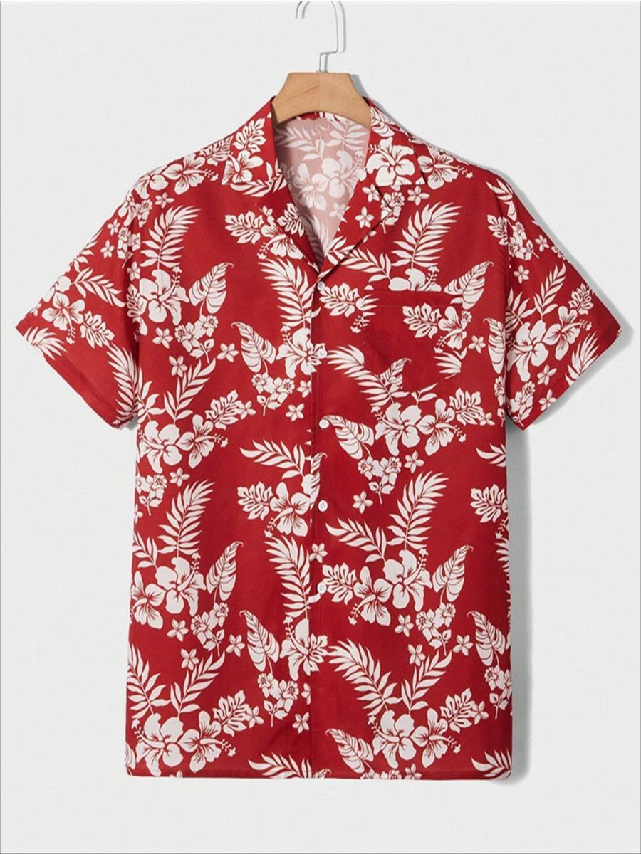 Été Homme Nouveau Tropical Impression 3D Revers Manches Courtes Chemise Hawaïenne Décontractée Port Quotidien Grande Taille Chemise XL gray