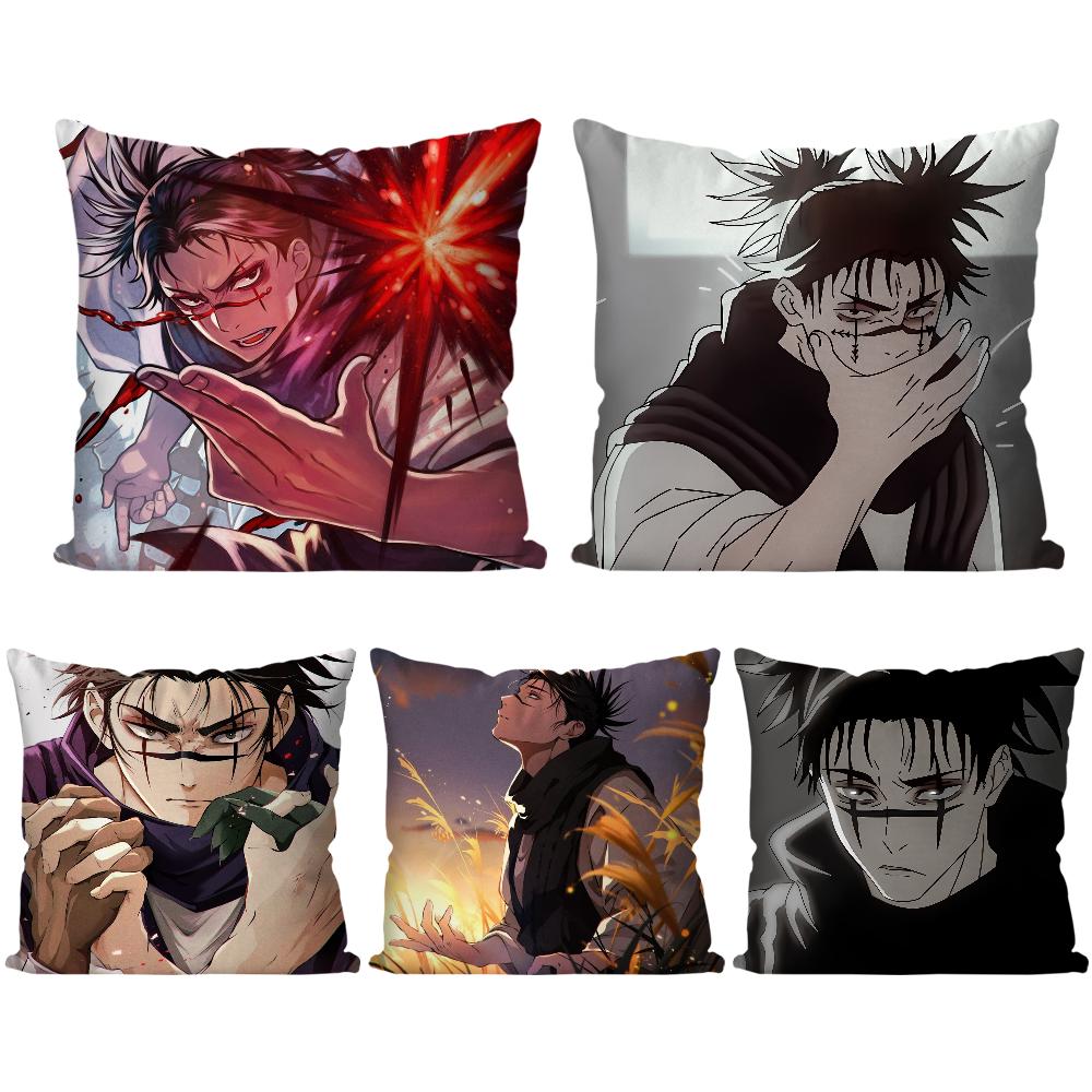 Choso Jujutsu Kaisen Anime Pillow Case Square Pillow Bedroom Sofa Leisure Comfort Cushion Car Living Room Home Decoration 40X40
