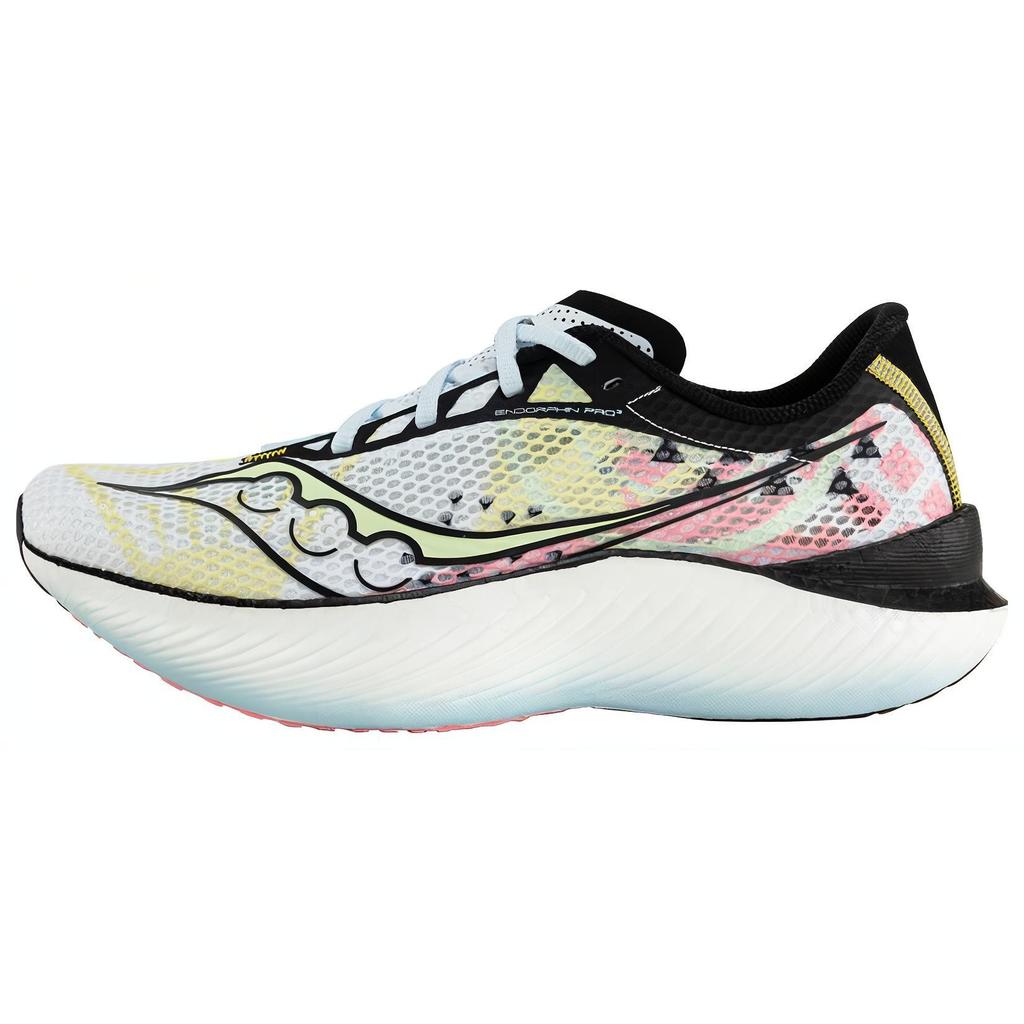 Saucony Endorphin Pro 3 Running Shoes Unisex Low Top White/Yellow/Pink S20755-201