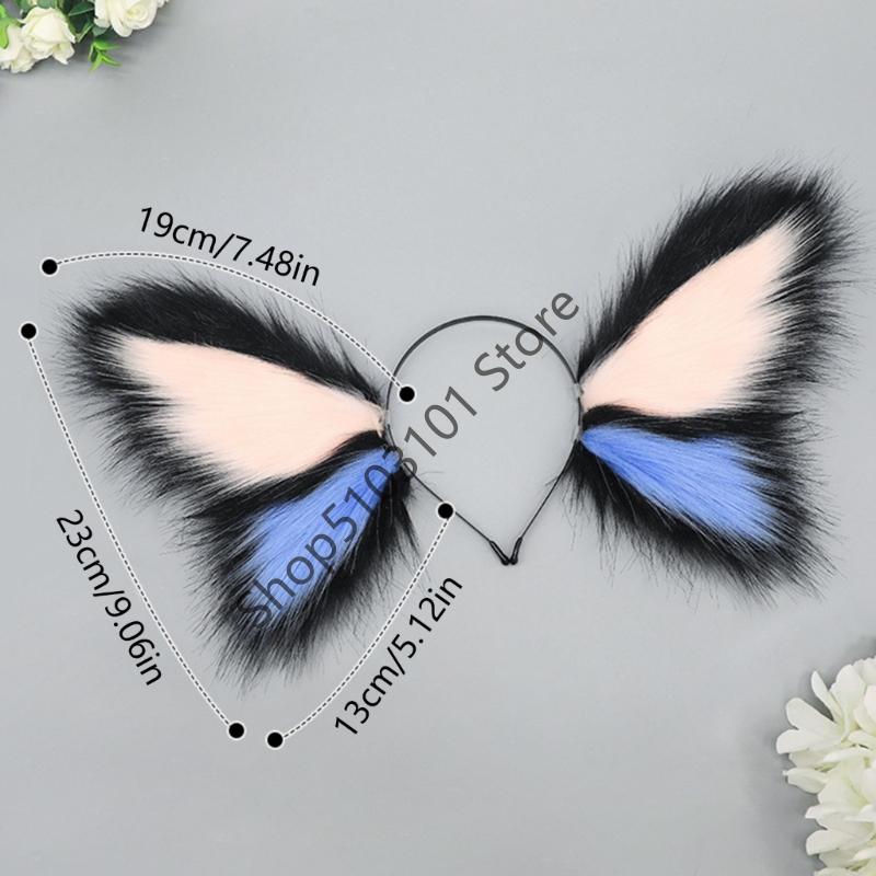 X6HE Adjustable Plush Elf Butterfly Fairies Ear Headpiece For Kids Adult Roleplay Costume Halloween Theme Event Headpiece