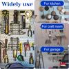5pcs Heavy Duty Peg Board Brackets Wall Mount Pegboard Organizer Portable Pegboard Clip Set  Garage