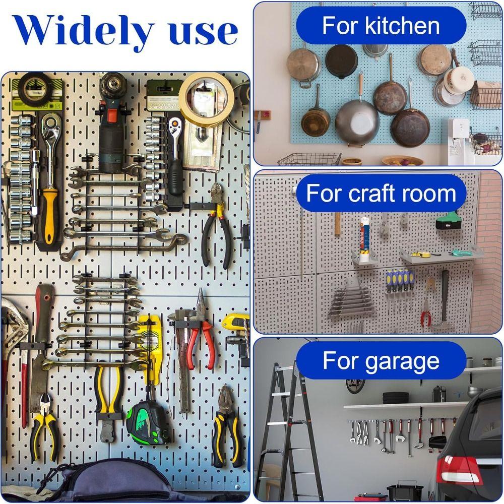 5pcs Heavy Duty Peg Board Brackets Wall Mount Pegboard Organizer Portable Pegboard Clip Set  Garage