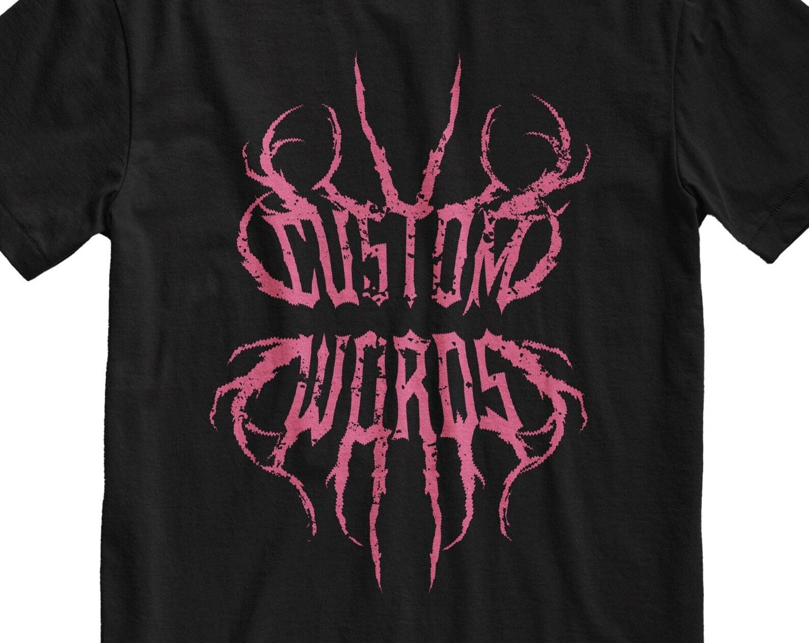 Custom Death Metal T-Shirt, Gothic Personalized Shirt S