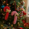 Cartoon Hanging Lollipop Ornament Red White Xmas Tree Decoration Candy Ornament  Holiday Decor