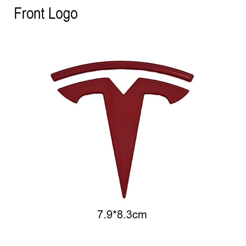 UBLM4 3D ABS Emblema Cofano Anteriore Auto Adesivo Badge Baule Posteriore Per Tesla Model 3 Model Y Decorazione Sostitutiva Decalcomanie Accessori