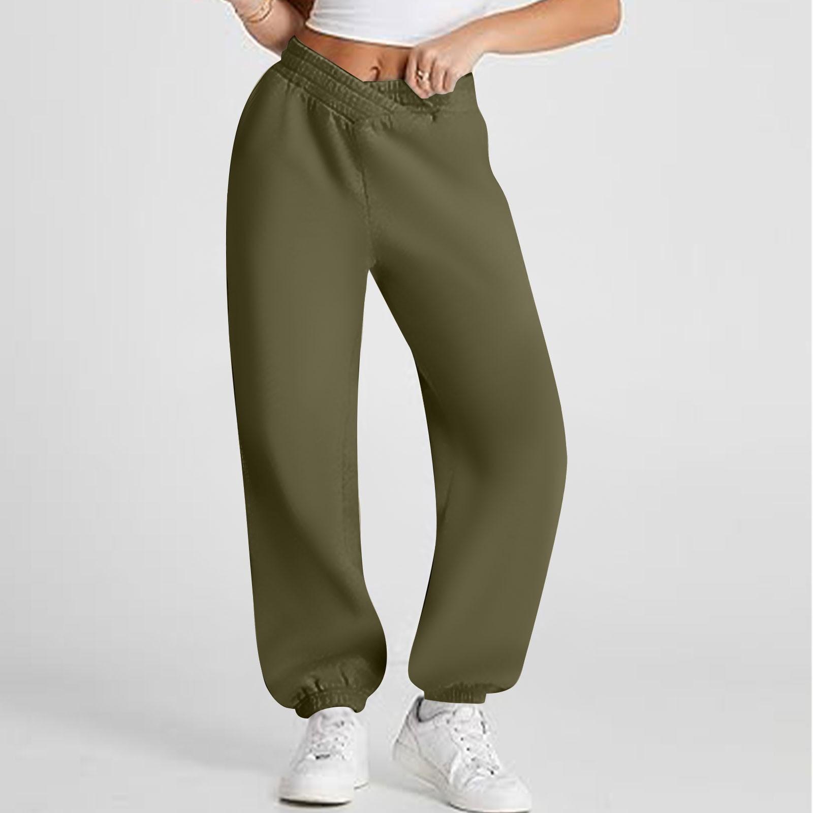 

Женские повседневные модные однотонные спортивные штаны, спортивные штаны, брюки с эластичной талией и завязками на шнурке L армия зеленый