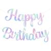 Pre-Strung Rose Gold Happy Birthday Banner NO DIY for Women Men Party Decorations