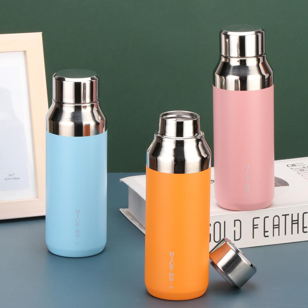 Simple Fashion NESS Thermos Cup Stainless Steel Outdoor Sports Straight Coffee Portable Cup Mini Handy Cup