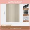 White Finish Magnetic Shower Curtain Kit With Folding Safety Barrier For Shower Privacy