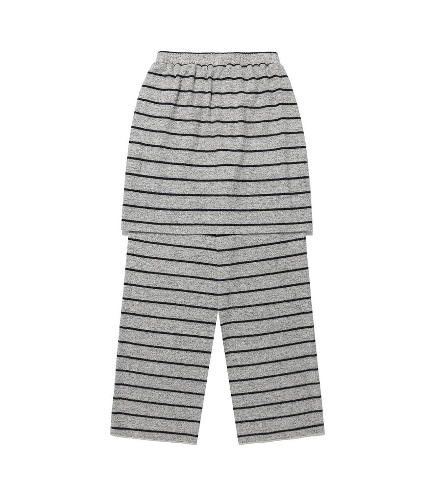 NICEGHOSTCLUB Stripe Layered Skirt Pants_Grey(Ng2Ffupa91A)