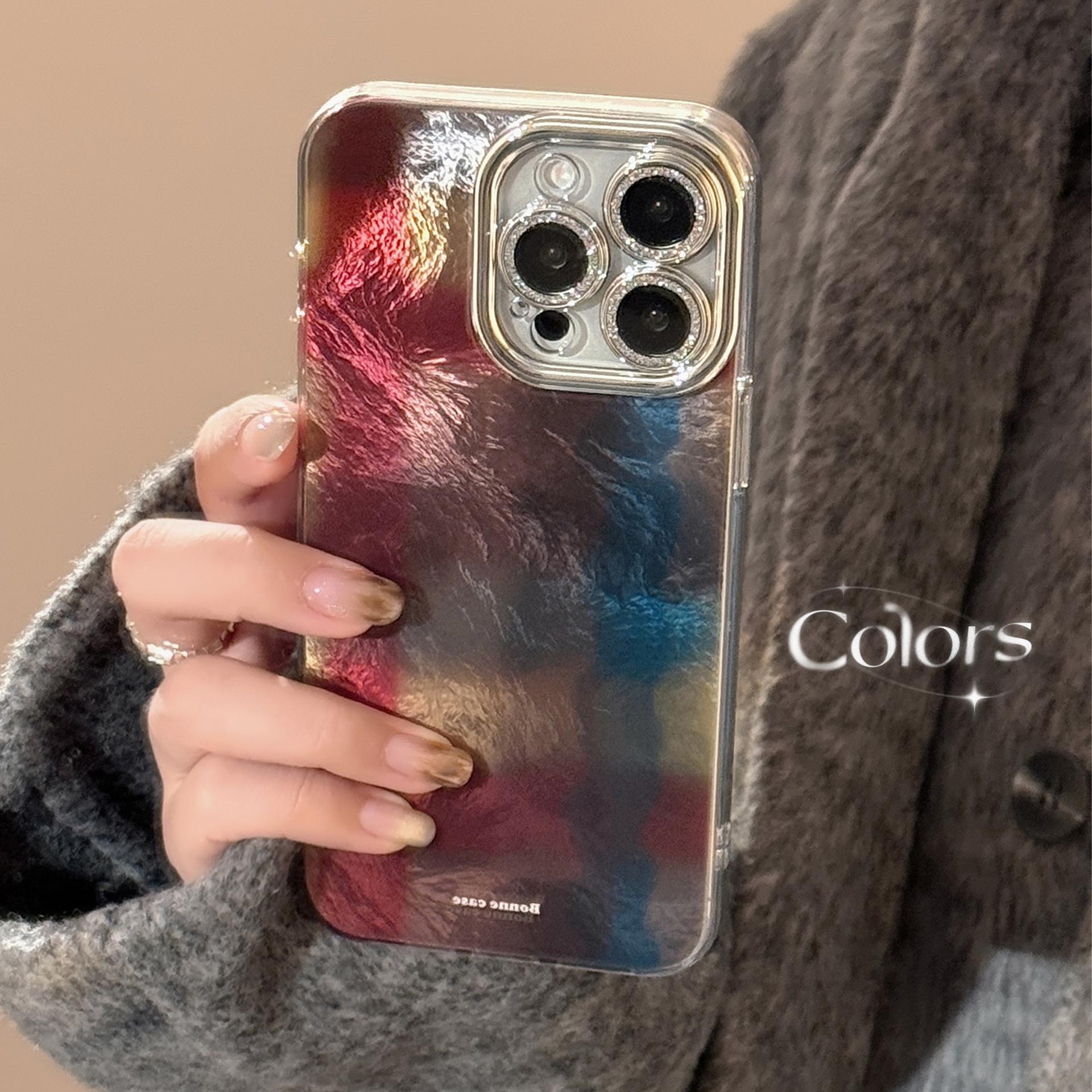 

Plaid Sfumato Mobile Phone Case for16 for Apple 17promax Lens Film for IPhone15 Retro Style 13 Advanced 12 7/8/SE2020