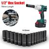 1 Stück Elektrischer Sechskant Standard Schlagbohrschlüssel Antriebsstecknuss Steckschlüssel Adapter Reifenwechselwerkzeug