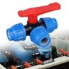 Multipurpose 32mm Plastic Pipe 3 Way Round Valves Convenient for Garden Hose Easy Installation and Water Control