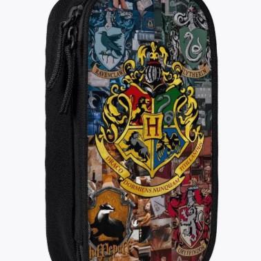 Digital Printing Diy Black Primary And Secondary School Student Stationery Pencil Case Double-Layer Stationery Case Storage Bag Pencil Case