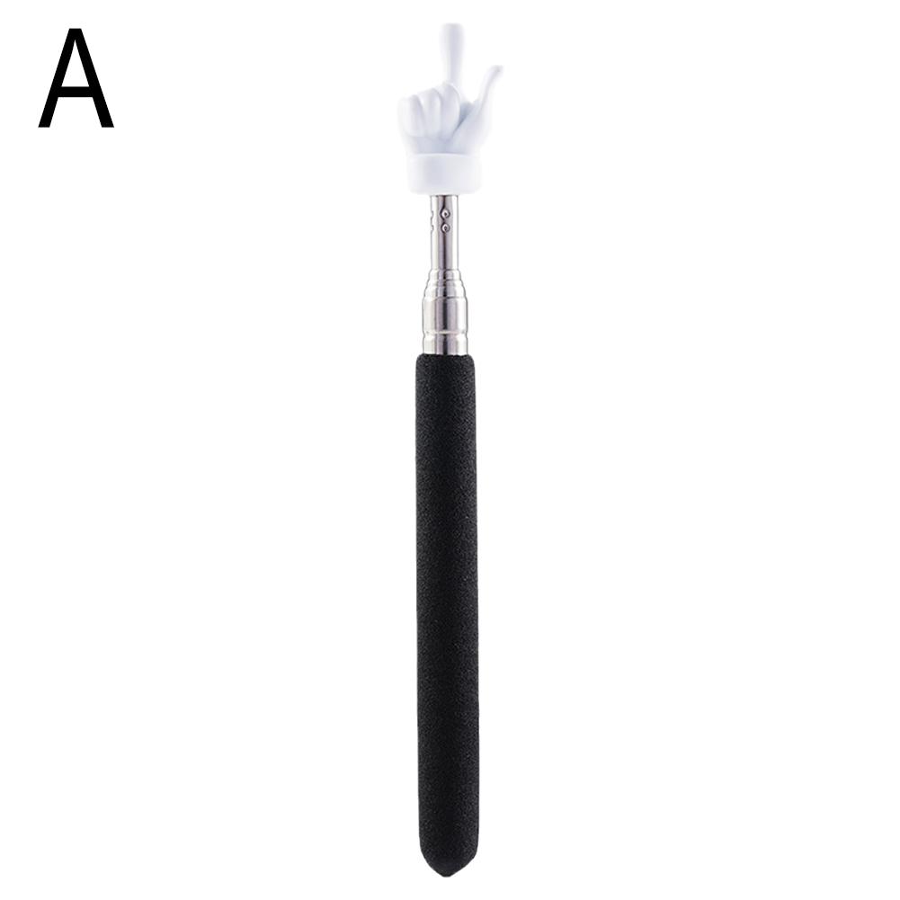 Retractable Teacher Pointer Finger Design StainlessSteel Telescopic School Teaching Pointer Stick Teacher Supplies for Classroom