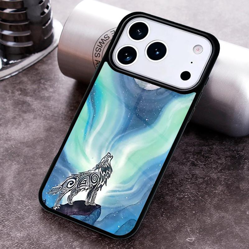 Wolf Moon Howl Phone Case For iPhone 17,16e,15,14,13,12,11,Mini,Pro,MAX soft Silicone Cover