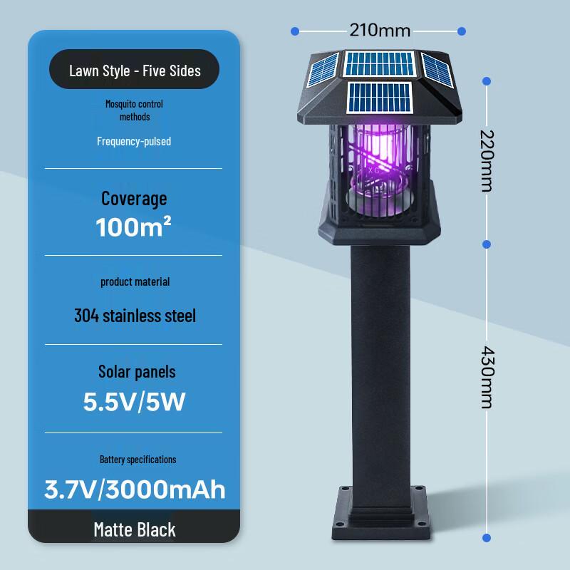 YouSijia Solar Outdoor Mosquito & Fly Killer Lamp