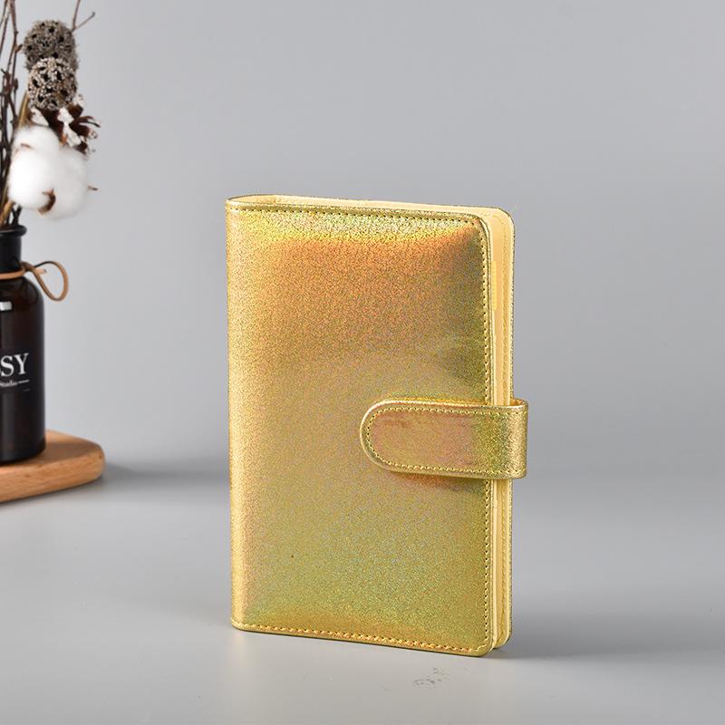 

A5 A6 Блокнот с лазерным блеском, блокнот, розовый кавайный планировщик, подарочный альбом для вырезок в мягкой обложке, креативные школьные принадлежности, журнал, дневник A6 жёлтый