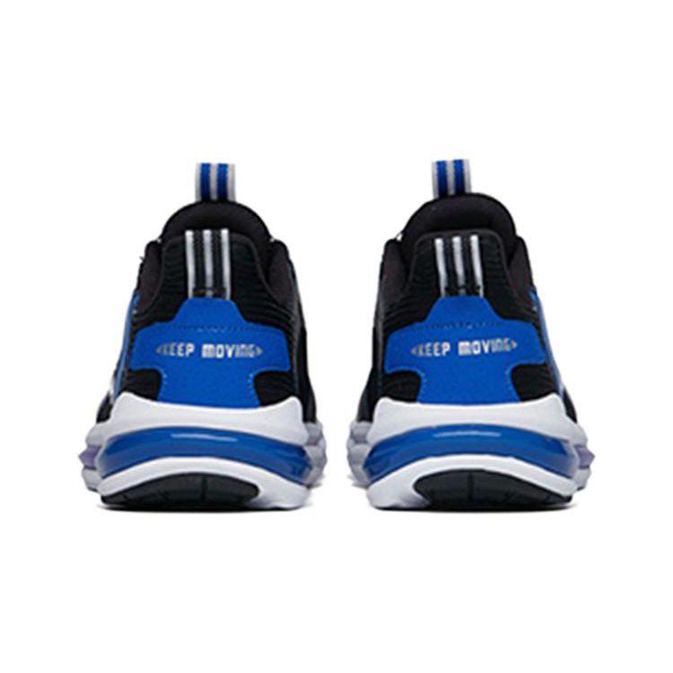Anta Rotating Buckle Shock Absorbing Wear Resistant Breathable Low Top Kids Running Shoes Kids Running Shoes Black Blue 312225550-5