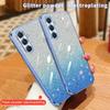 Custodia 2 in 1 con glitter placcati per Samsung Galaxy A54 A34 A24 A14 A15 A05 A04 A53 A52 A23 A13 Cover protettiva posteriore in silicone Bling