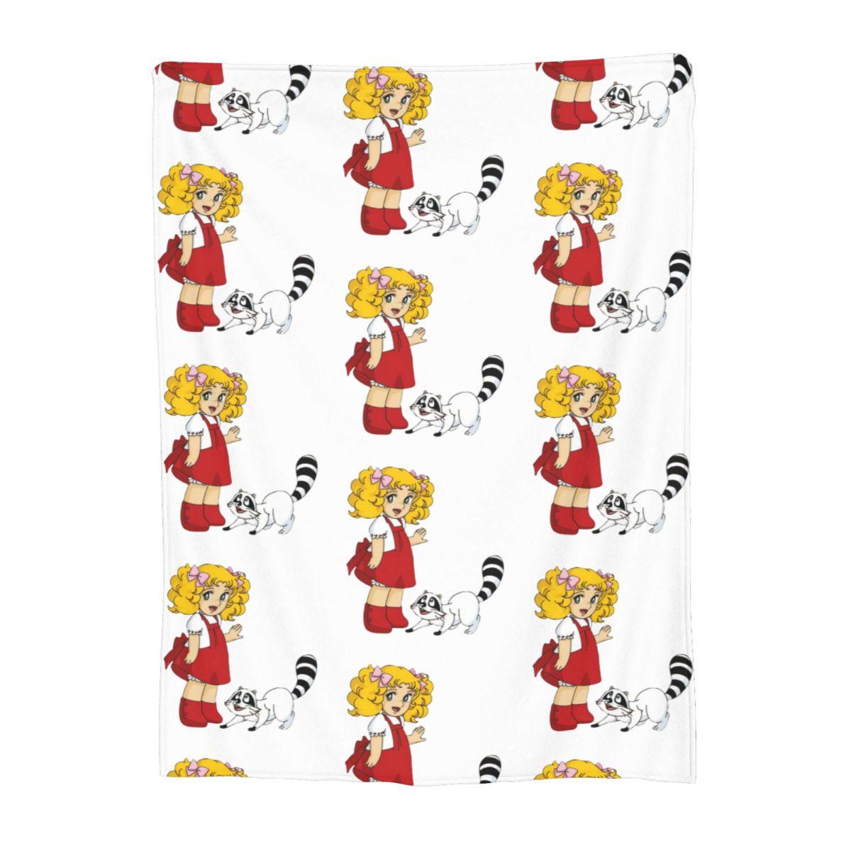 Candy Candy Anime Snow Capucin Blankets Flannel Decoration Multi-function Super Soft Throw Blanket for Home Travel Bedspreads Size: 75*100cm, Weight: 230 GSM