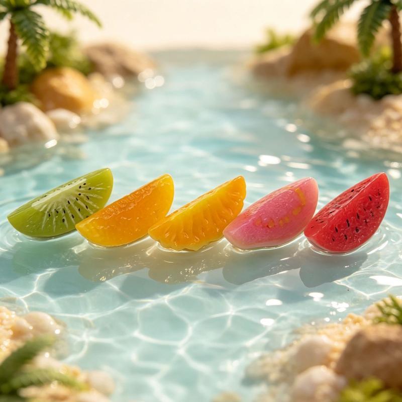 Miniature Resin Sliced Fruit Models 10Pcs Realistic Food Props for Dollhouse DIY Craft Micro Landscape
