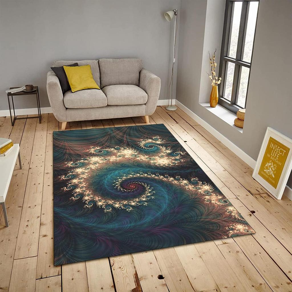 The Creative Printed Pattern Textured Carpet Is Suitable for Home Decoration In Living Rooms and Bedrooms.