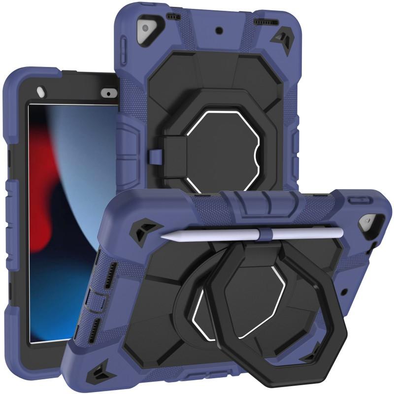 3in1 Shockproof Case IPad 7/8/9th Gen 10.2 Inch 360 Rotation Stand Hand Strap PCSilicone Cover