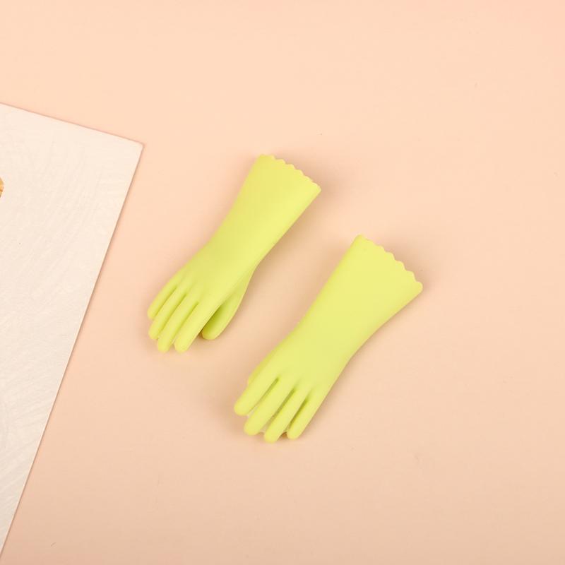 1Set 1:12 Dollhouse Miniature Rain Boots Gardening Gloves Gloves Baking Gloves Laundry Mitts Model Farm Decor Toy