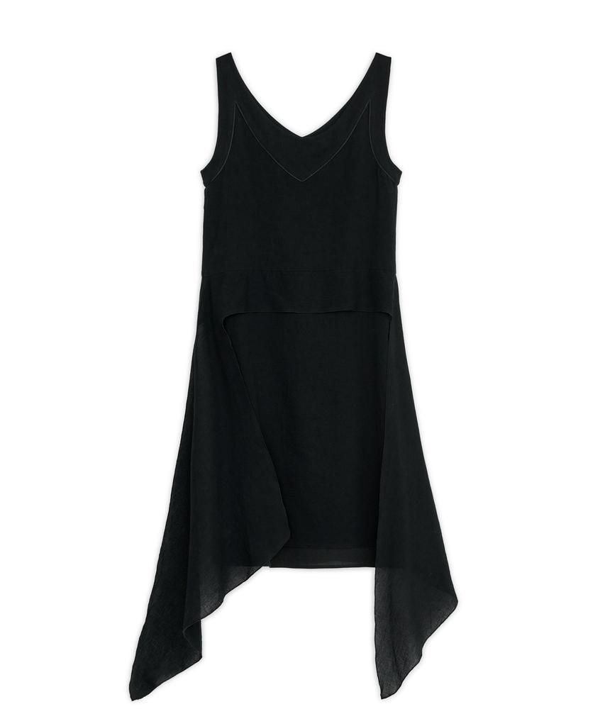 Sunburn Project Soft Gauze Layered One-Piece, Black