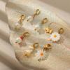 CARLIDANA 2 PCS Gold Plated Pearl Daisy Charms for Bracelet Necklace Jewelry Making DIY Fashion Jewelry Pendants with Clasp