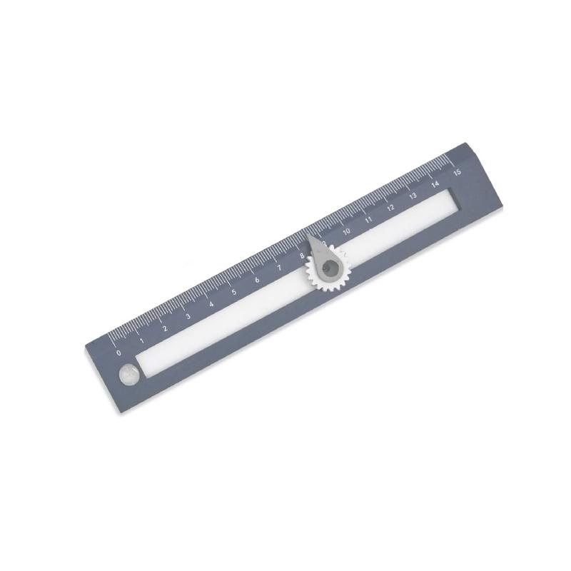 

Woodworking Ruler Plastic Ruler Circle Drawing Ruler Math Drafting Tool with Compass Slot for Kid Adult School Office 1 синій