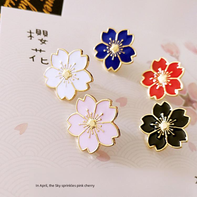 

Summer Sakura No-Peek Badge: Cute Cartoon Pins for Stylish Students