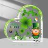 2D Flat, St. Patrick's Day Gift Gnome Lucky Shamrock Acrylic Desktop Decoration Plaque, Suitable for Wall Decoration, Porch, Room, Villa, Accents Home