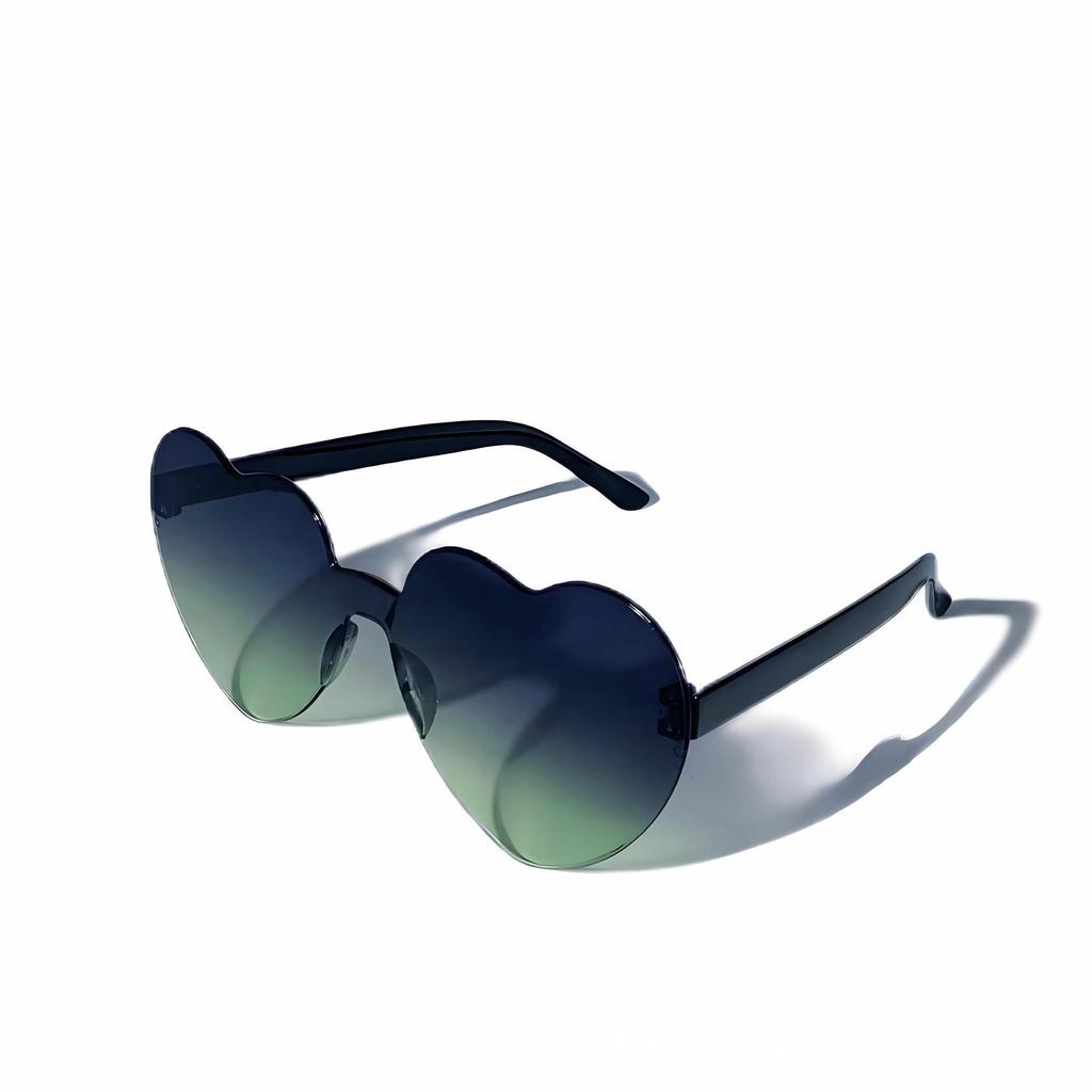 Trendy Heart-Shaped European-American Sunglasses for Women - Masquerade Party & Fun Glasses