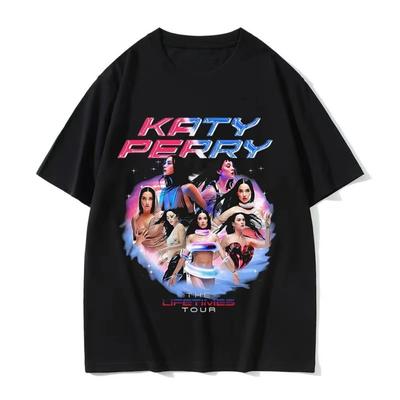 Katy Perry The Lifetimes Tour 2026 Camisetas Gráficas para Hombre y Mujer Moda Vintage Camiseta de Alta Calidad Camiseta Estética de Manga Corta