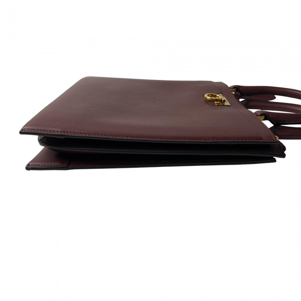 Used Salvatore FerragamoShoulder Bag Bordeaux leather Women