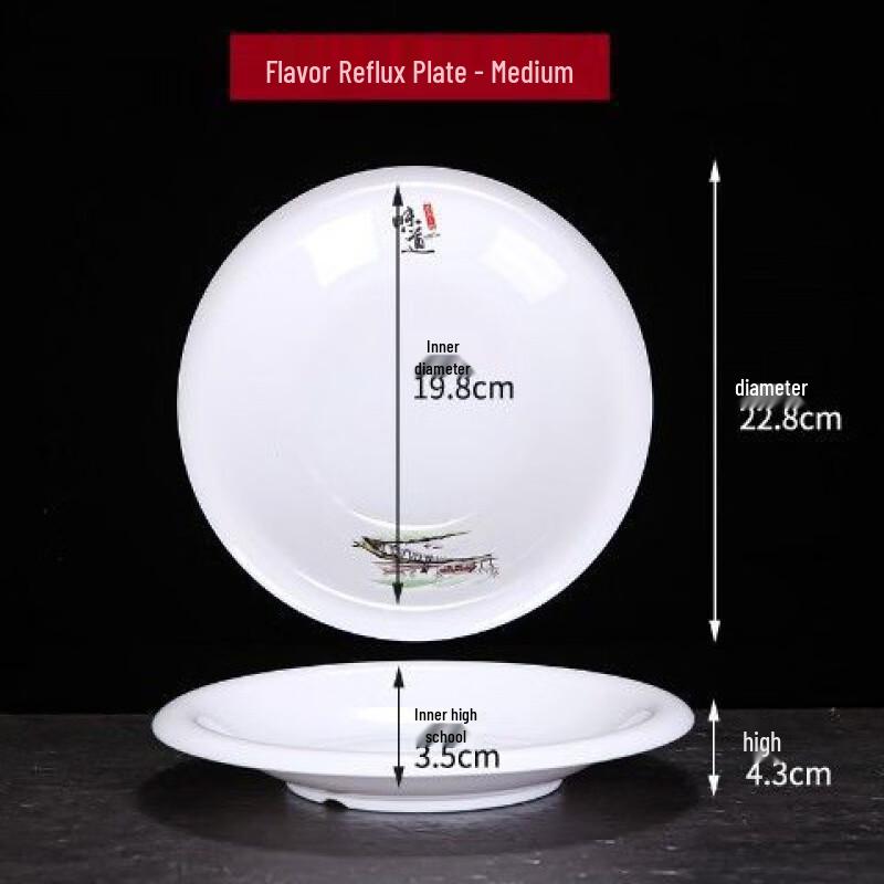 Jijun Melamine Deep Dinner Plate