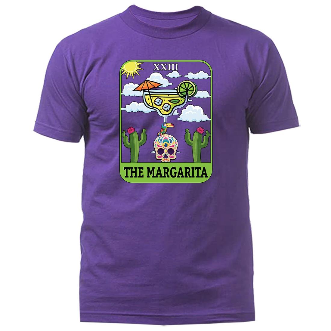 Margarita Tarot Card Funny Cinco De Mayo Tequila Skull Cactus T-Shirt S разноцветный