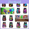 Garten Of Banban 3 40cm Niedlicher und farbenfroher Cartoon-Print Nylon-Rucksack für Jungen und Mädchen Ideal für die Schule