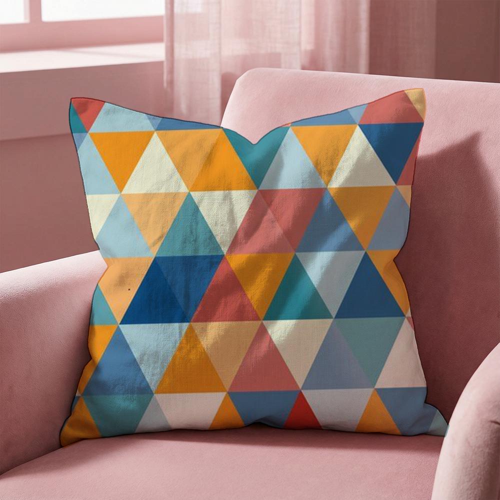 Triangle Array Cushion Cover MultiScene Pillow Cover for Home Car Reversible Soft Durable for Daily Use