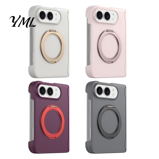 Non Slip Matte Finish Case Magnetic Folding Phone for IPhoneDuo, Hands Free Viewing with 360 Degree Wireless Charging Friendly Rotating Ring