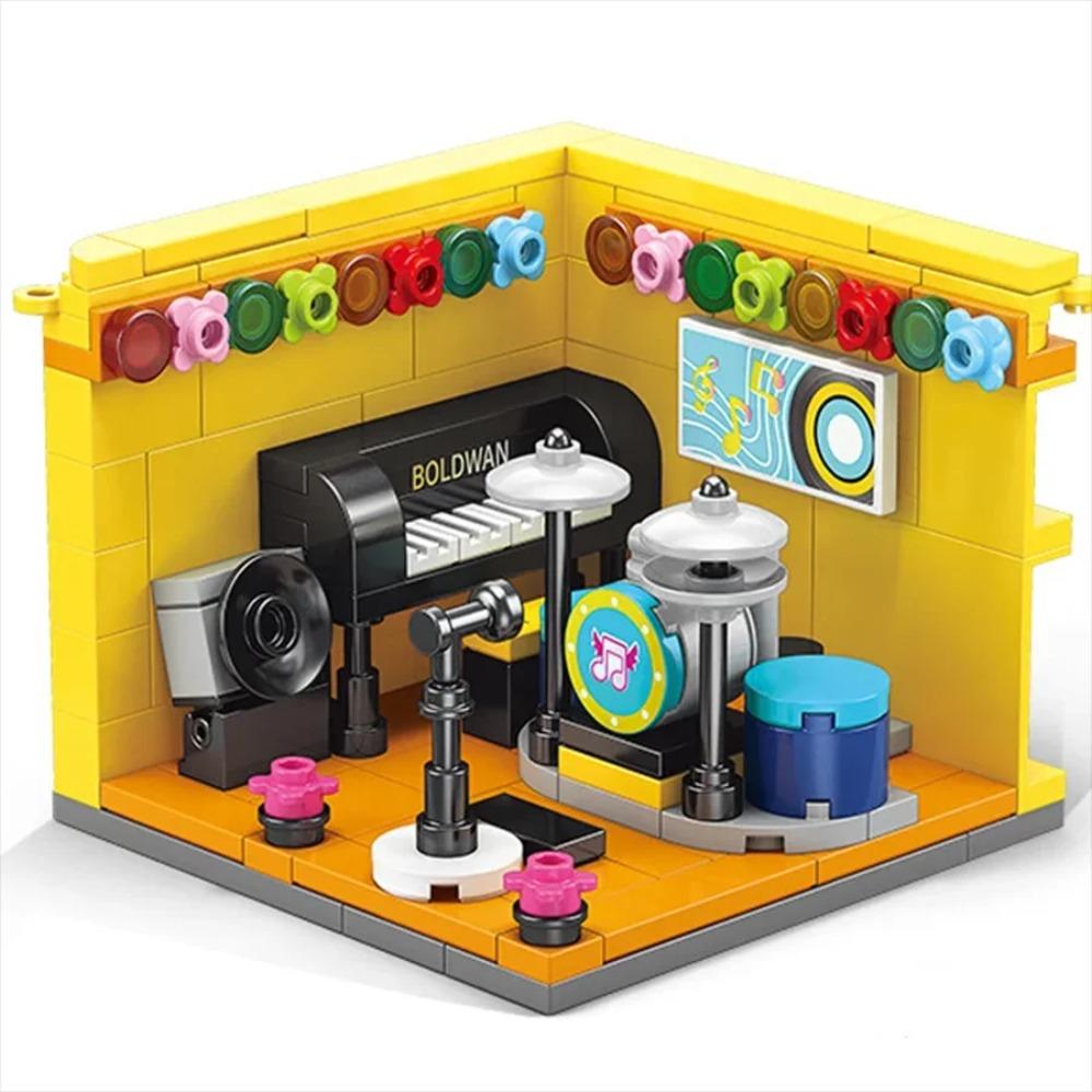 1 Stk. Mini Street View Dreams Haus Rennwagen Arzt Maler Musiker Wissenschaftler Konditor Kameramann Astronaut Bausteine