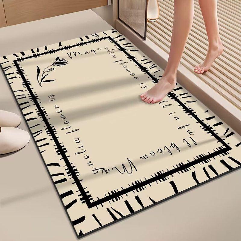 

Современный минималистичный противоскользящий коврик для ванной, абсорбирующий быстросохнущий коврик для ног, коврик для пола из диатомовой земли, придверный коврик для кухни 40X60cm 15.7X23.6in