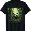 Kawaii Panda's Artistic Escape Bamboo Chronicles T-Shirt