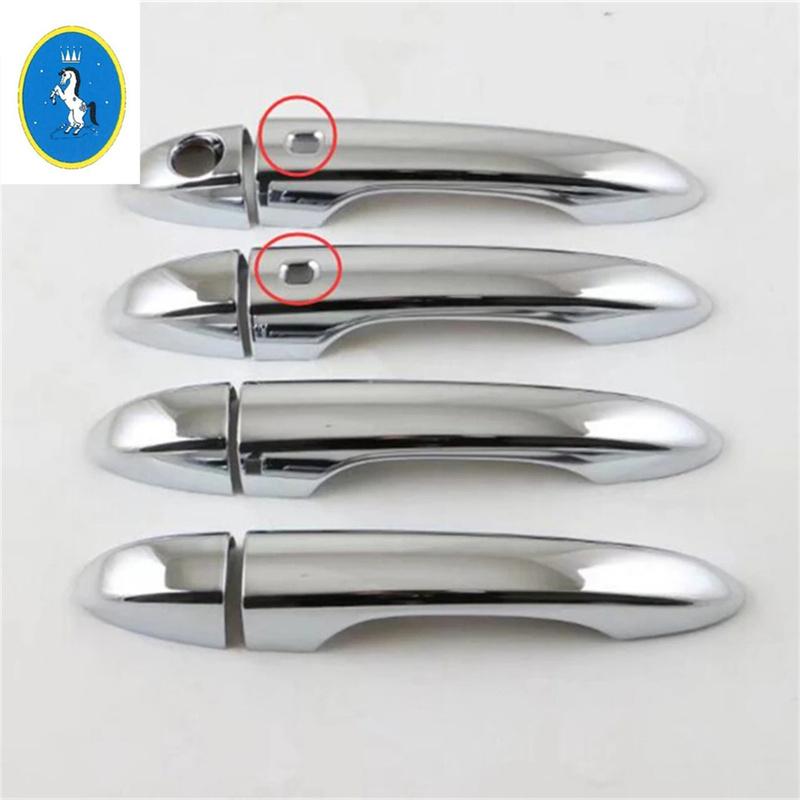 Auto Door Handle Bowl / Rearview Mirror Rubbing Protection Strip Cap Decor Cover Trim Accessories For Jeep Compass 2017 - 2024