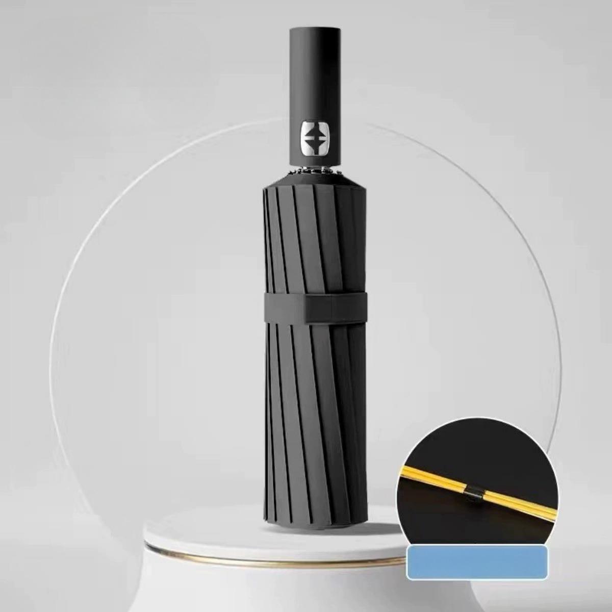 

Автоматический складной зонт 24 спицы - Большой размер, Конструкция с двойным каркасом, Ветрозащита и защита от солнца, Подходит для использования двумя людьми One Size чёрный