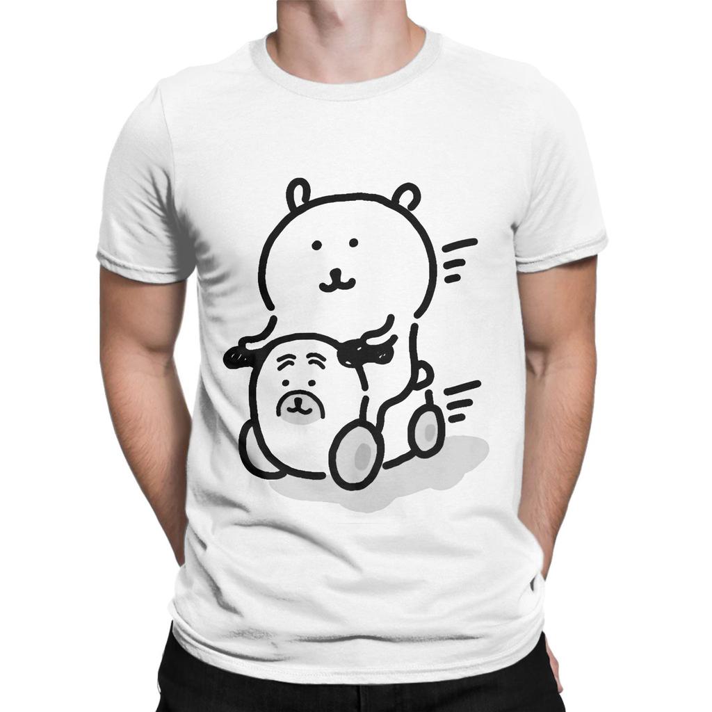 Koszulka z misiem żartownisiem Plaża Bawełna 100% Bawełniane Koszulki Dla Mężczyzn Nowość Codzienna Koszulka Krótki Rękaw Y2K Zabawne Góry